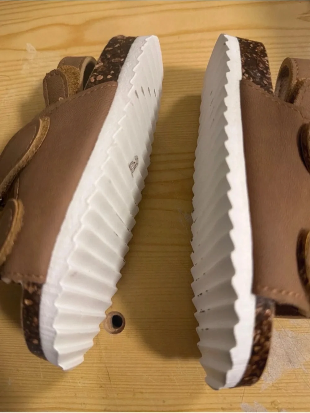 Amazon Kids Brown Slingback Sandals with White Outsole